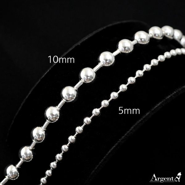 純銀單鍊-珠珠鍊(1.5mm/2mm/2.5mm/3mm/3.6mm/4mm/5mm/10mm)24吋(約60公分)|銀項鍊推薦(單條價) 銀珠珠鍊