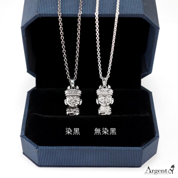 「廣澤尊王」配2mm鍊 神明系列銀飾|銀項鍊推薦 神明項鍊