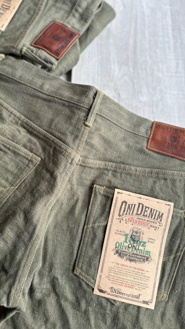 18oz 綠鬼秘丹寧復古直筒版型 