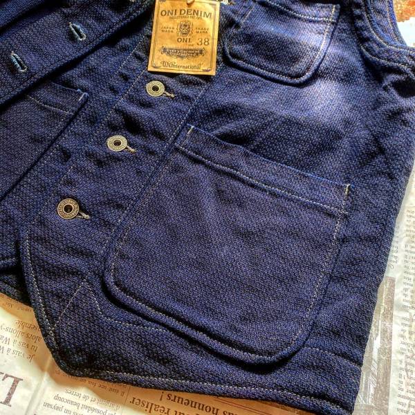 刺子風 Indigo x Indigo 雙染背心 