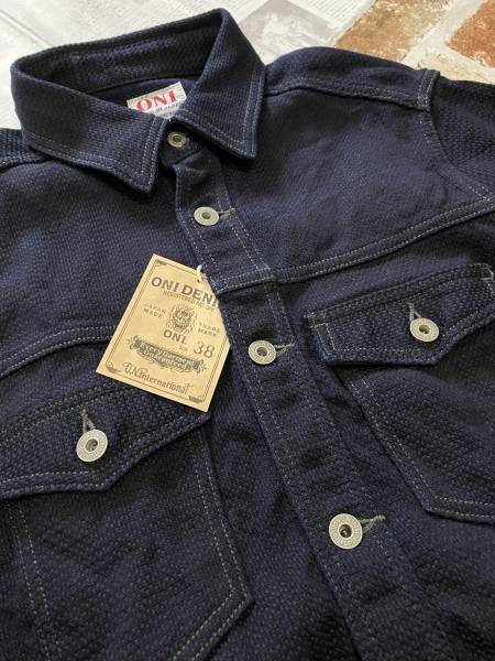 刺子風 Indigo x Indigo 雙染襯衫夾克 