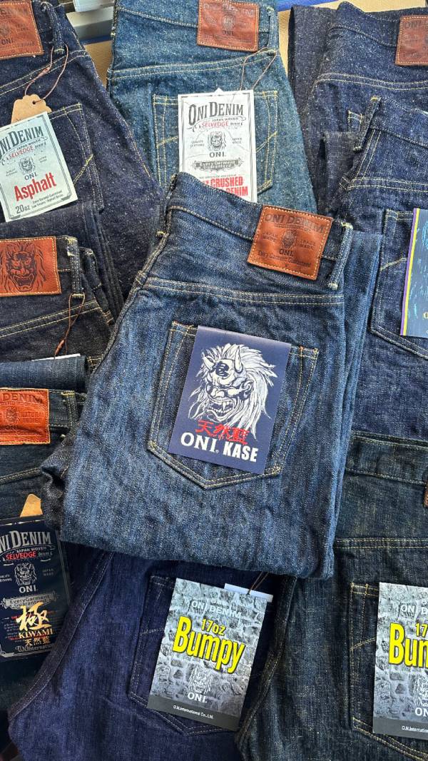 16oz 鬼枷天然藍繩索藍染布料 