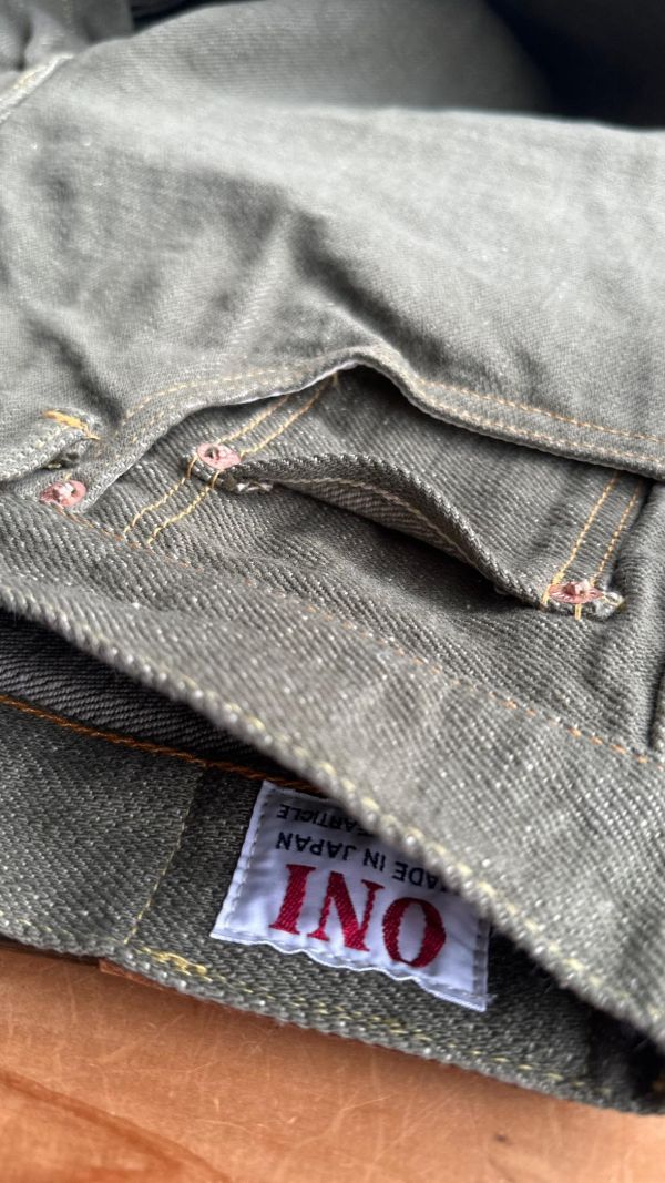 18oz 綠鬼秘丹寧復古直筒版型 