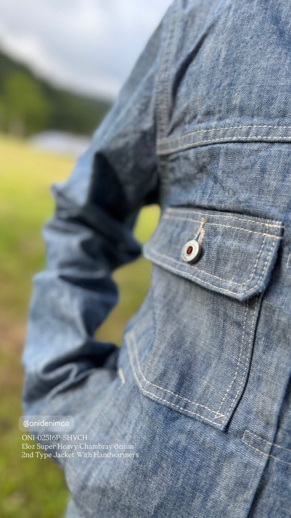 13oz 中磅數水手布二代版型側邊口袋夾克 