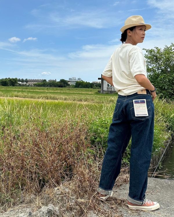 15oz 石川台 調節巴黎扣直筒丹寧 