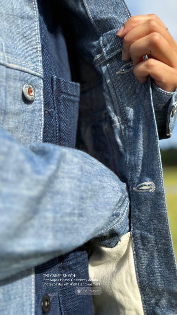 13oz 中磅數水手布二代版型側邊口袋夾克 