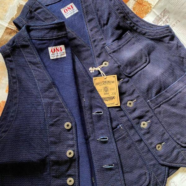 刺子風 Indigo x Indigo 雙染背心 