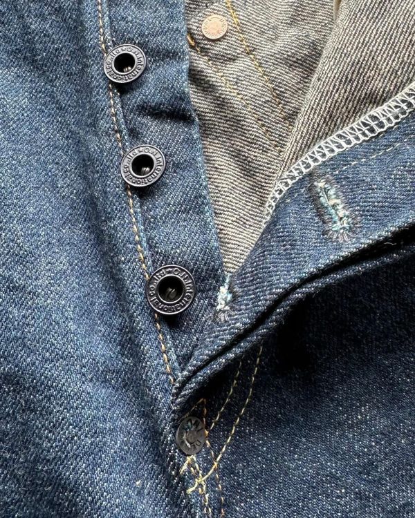 15oz 石川台 調節巴黎扣直筒丹寧 