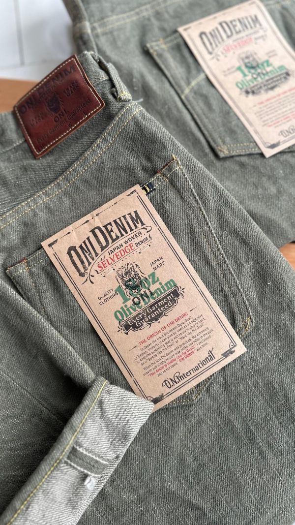 18oz 綠鬼秘丹寧復古直筒版型 