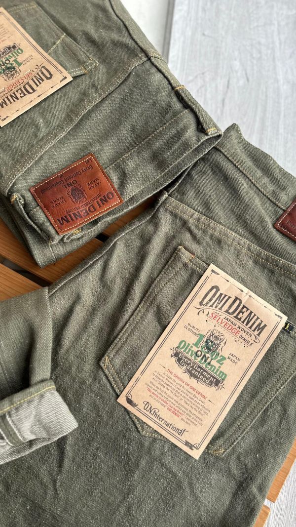 18oz 綠鬼秘丹寧復古直筒版型 