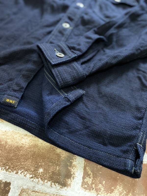 刺子風 Indigo x Indigo 雙染襯衫夾克 