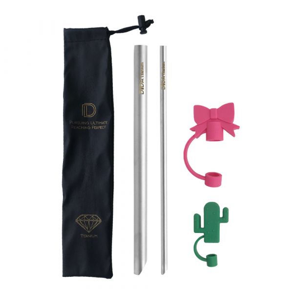 鑽石鈍角純鈦吸管七件組 純鈦吸管,吸管,環保吸管,有顏色吸管,鈦吸管,鑽石鈍角純鈦吸管,細吸管,粗吸管,飲料吸管,215mm吸管