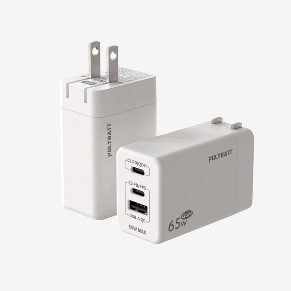 POLYBATT 65W USB-C 氮化鎵充電頭 氮化鎵充電頭,PD充電頭,USB充電頭,快速充電頭,急速充電頭,Apple快充頭,iPhone快充頭,閃充充電頭,小米充電頭,三星充電頭
