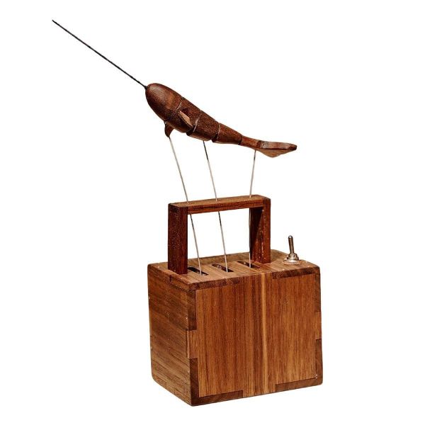 木製鯨魚音樂盒動態模型 