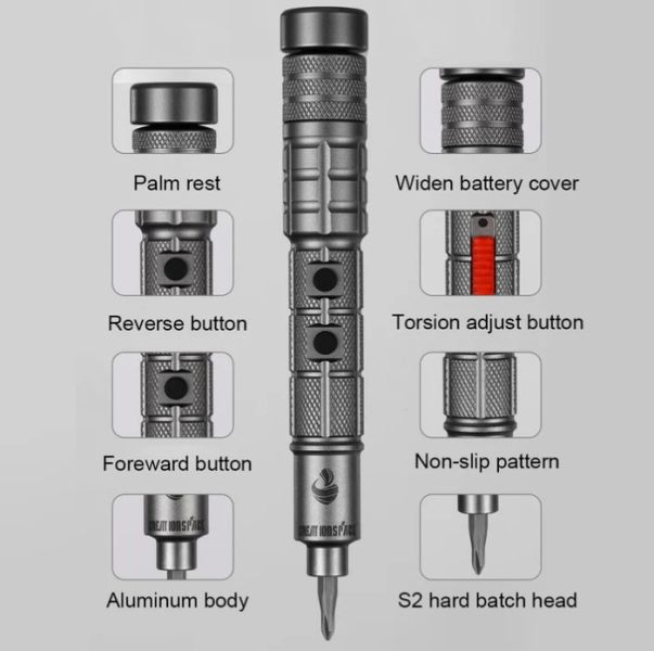 迷你精密電動螺絲起子頭維護工具 DIY 模型與電子工具套裝 