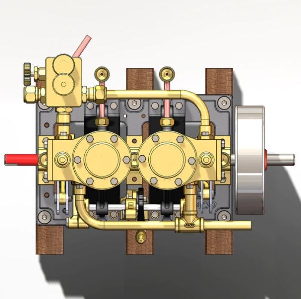 KACIO LS2-14  2缸往復式 復古蒸氣機模型 蒸汽引擎 船模 船80cm以上 