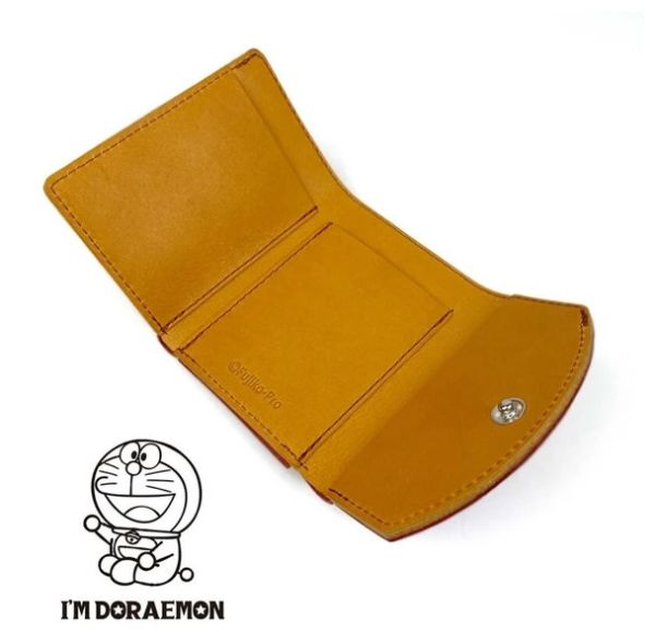 日本製造 三折皮夾 哆啦A夢 真皮 短夾 5色 