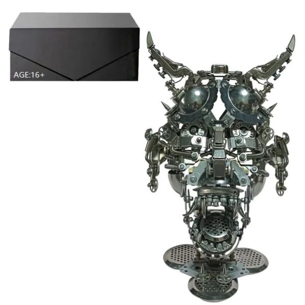 Hannya 3D DIY 蒸氣龐克 日本惡鬼面具 金屬組裝模型 