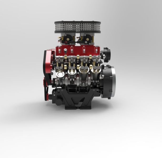 V8 GS-V8 78CC DOHC 四行程 V 型八缸水冷式電動汽油內燃機模型 - 可發動的 V8 引擎模型 