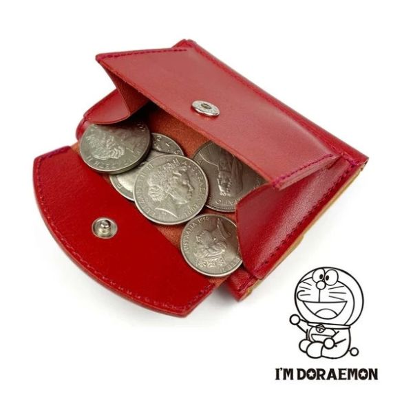 日本製造 三折皮夾 哆啦A夢 真皮 短夾 5色 