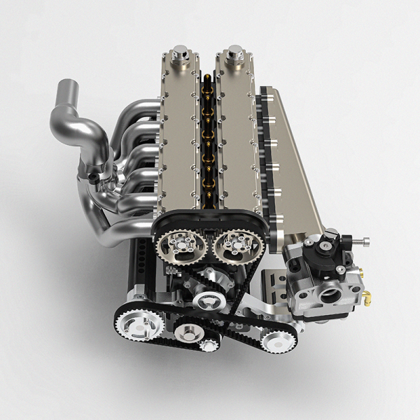 ENJOMOR GS-L6 1/5比例 28CC 直列六缸 DOHC 四行程水冷汽油引擎模型 