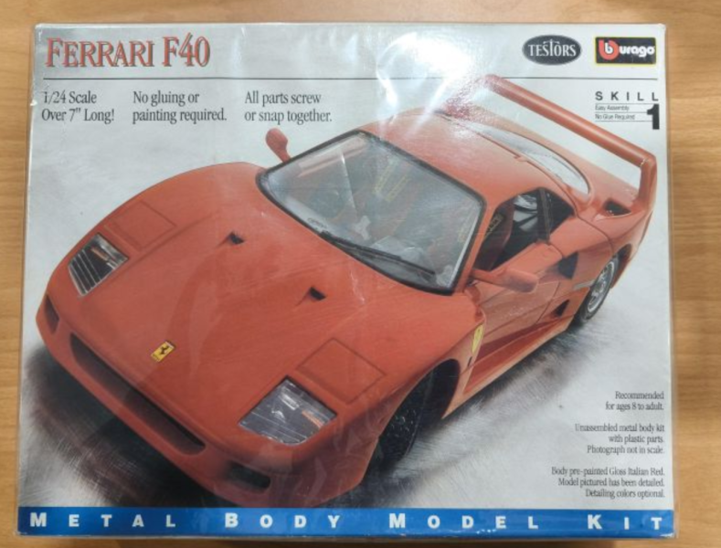 TESTORS 1:24 FERRARI F40 (金屬車身模型) 