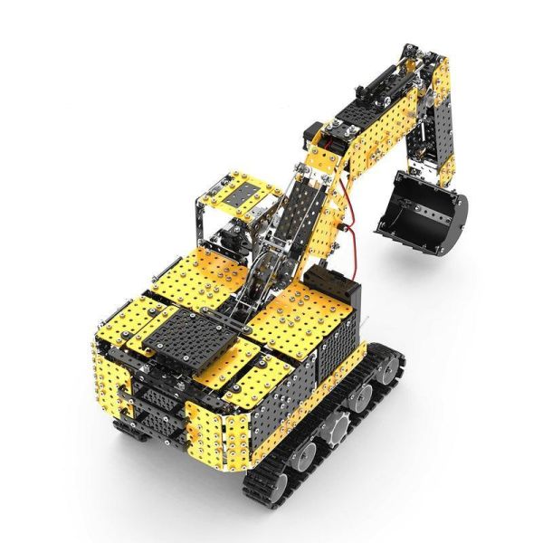 3D金屬遙控挖土機 組裝模型 2.4G 12通道 合金挖掘機工程車模型組裝 - 2544PCS 