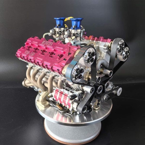 限量生產 RUIFEIYA 1:4 比例 V10 汽油引擎機型 - 150cc DOHC 40汽門四行程 三環水冷內燃機 