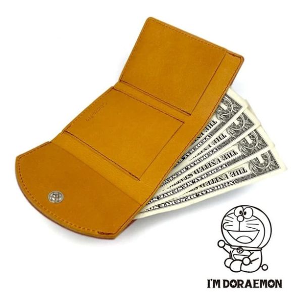 日本製造 三折皮夾 哆啦A夢 真皮 短夾 5色 