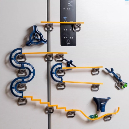 趣徑彈珠奇旅 滾珠軌道 磁吸 滾球雲霄飛車 冰箱貼 益智 