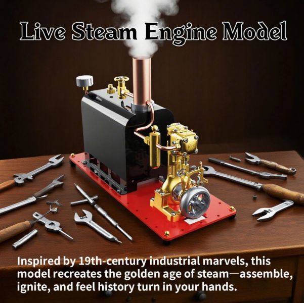 RETROL SE-03 DIY固定式蒸汽機 鍋爐模型套件 