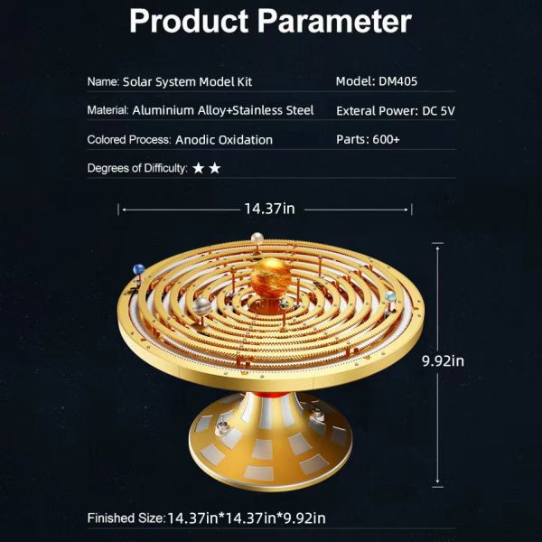 土星文化 太陽系金屬模型 