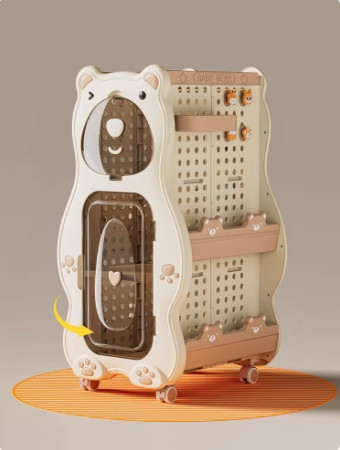 Babyview 兒童書架 繪本玩具收納架 書包置物架 落地可移動櫃 分層架 