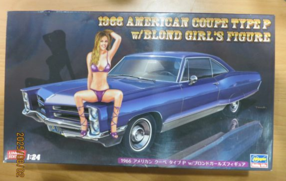 日版 1966 american coupe type pw/blond girls figure 1/24 組裝模型 