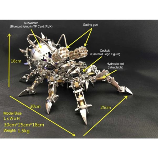 3D 金屬模型 蜘蛛 藍牙音箱 金屬創意禮物 