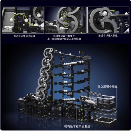 宇星模王 GBC流水線 小球軌道 對數計球器 積木 