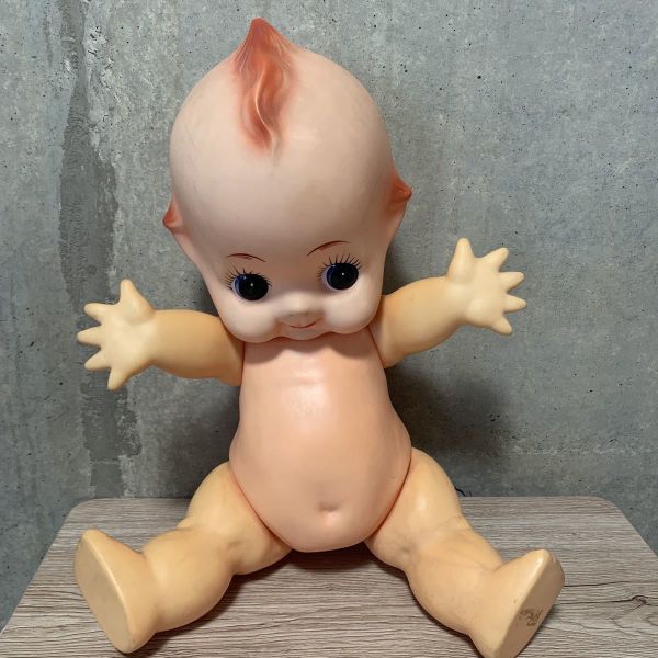 大型 昭和 古董老膠 丘比娃娃 50CM 