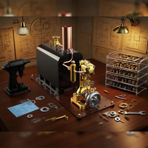 RETROL SE-03 DIY固定式蒸汽機 鍋爐模型套件 