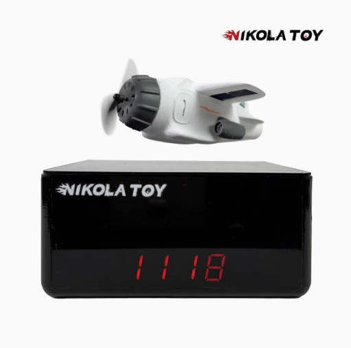 NIKOLATOY 手工製作 懸浮可愛小飛機 造型時鐘 