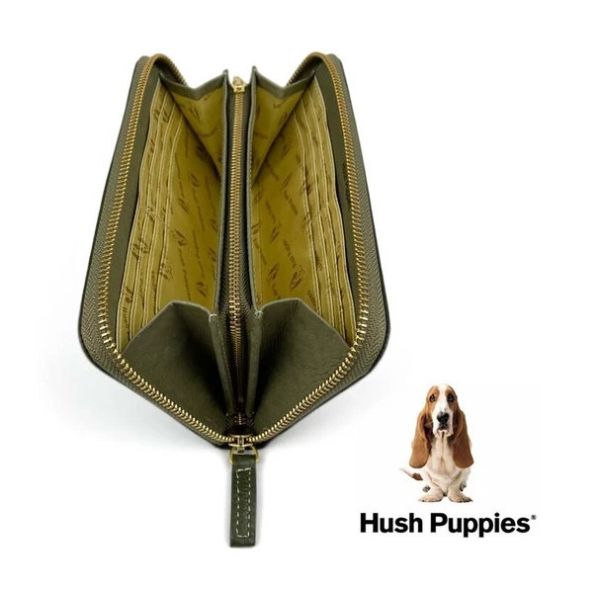 日本進口 Hush Puppies 真皮 皮夾 長夾 日本進口 Hush Puppies 真皮 皮夾 長夾