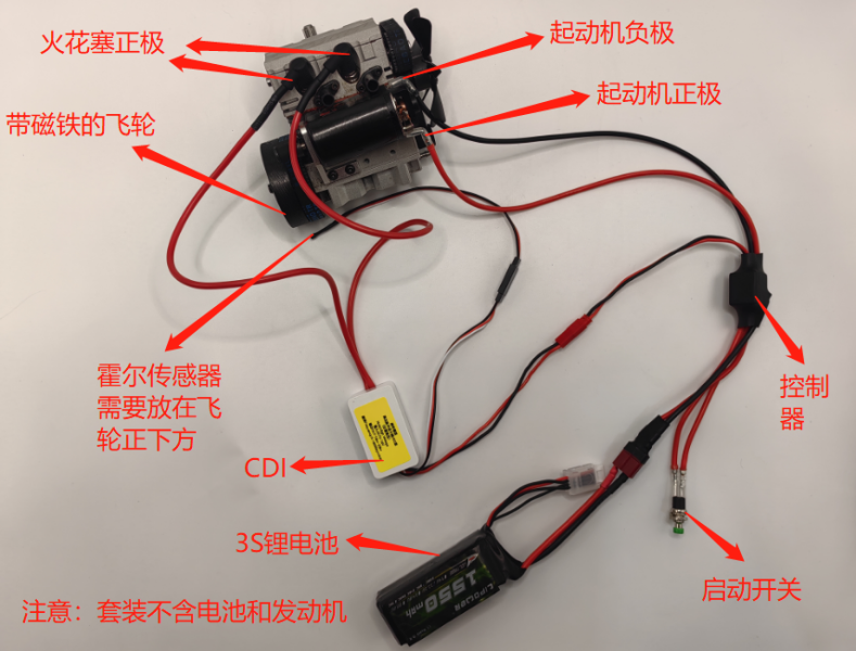 TOYAN 直列 2 缸 4行程 氣冷 硝基引擎模型套件 FS-L200AC1-OTTO 