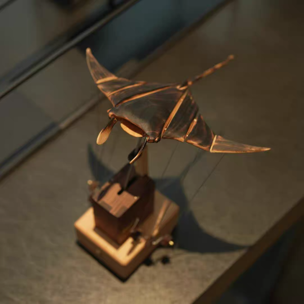 木製魔鬼魚 蝠鱝 魟魚模型 機械結構 居家擺飾 