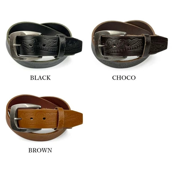 日本進口 Lee  真皮 皮工藝 咬花 皮帶 腰帶 3色 日本進口 Lee  真皮 皮工藝 咬花 皮帶 腰帶 3色