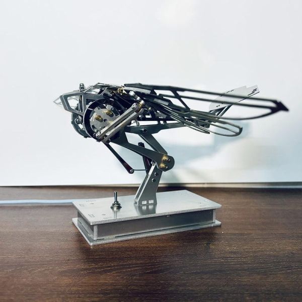 3D金屬機械飛魚 動態仿生模型 