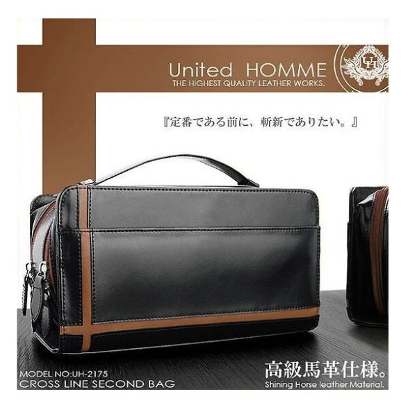 日本進口 United HOMME  真皮 手拿包 4色 日本進口 真皮 手拿包 4色