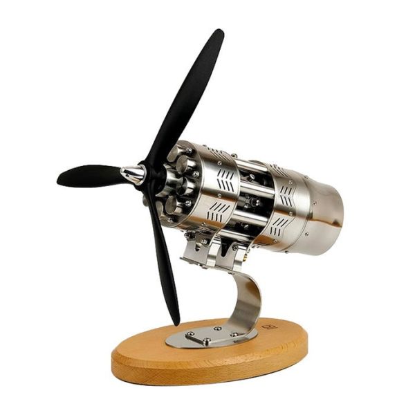 16 缸斜盤式斯特林 引擎模型 飛機機械引擎藝術品 