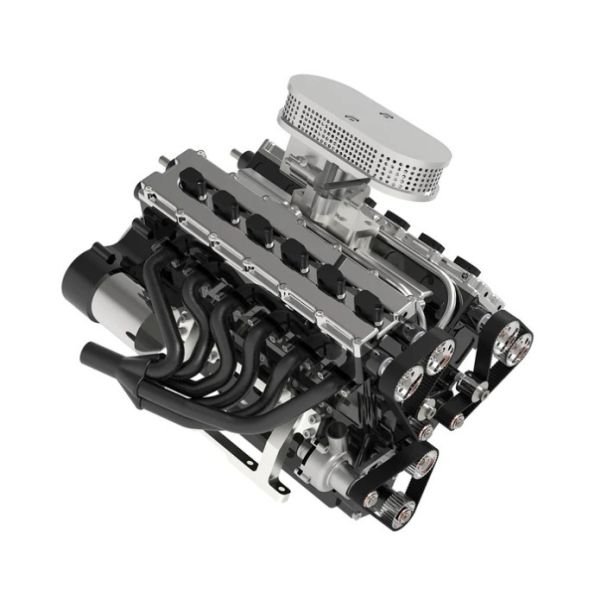 ENJOMOR V12 引擎 GS-V12 72CC DOHC 4行程 12 缸 48 氣門 水冷電啟動 汽油引擎模型 