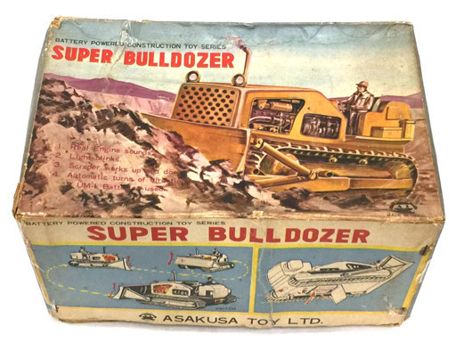古董淺草玩具 ASAKUSA 鐵皮推土機 