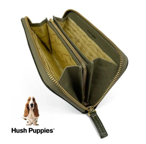 日本進口 Hush Puppies 真皮 皮夾 長夾 日本進口 Hush Puppies 真皮 皮夾 長夾