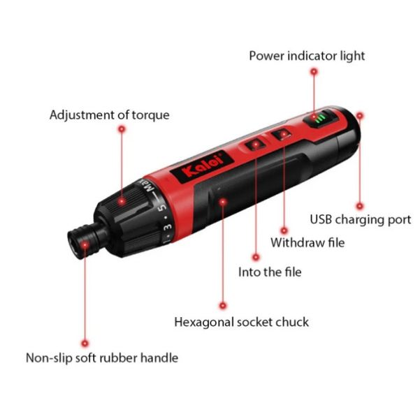 便攜式 精密電動扭力 螺絲起子組 用於 TECHING 土星文化 引擎模型 組裝等的 DIY工具 